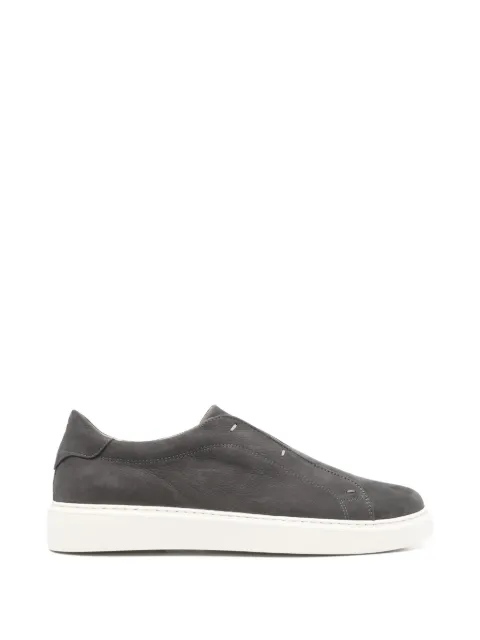 Eleventy nubuck-leather slip-on sneakers