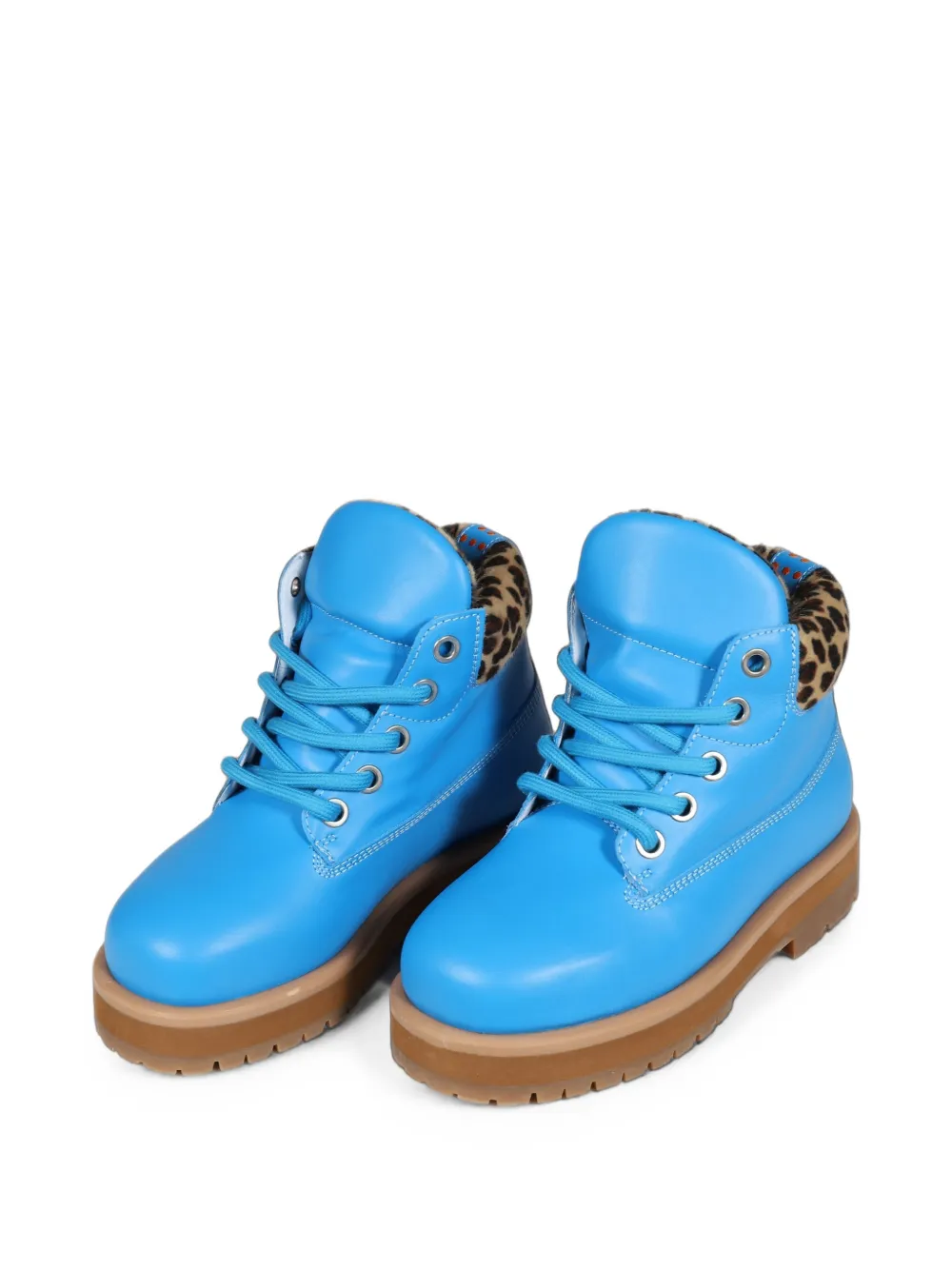 PDF Strada Low leopard-print boots Blauw