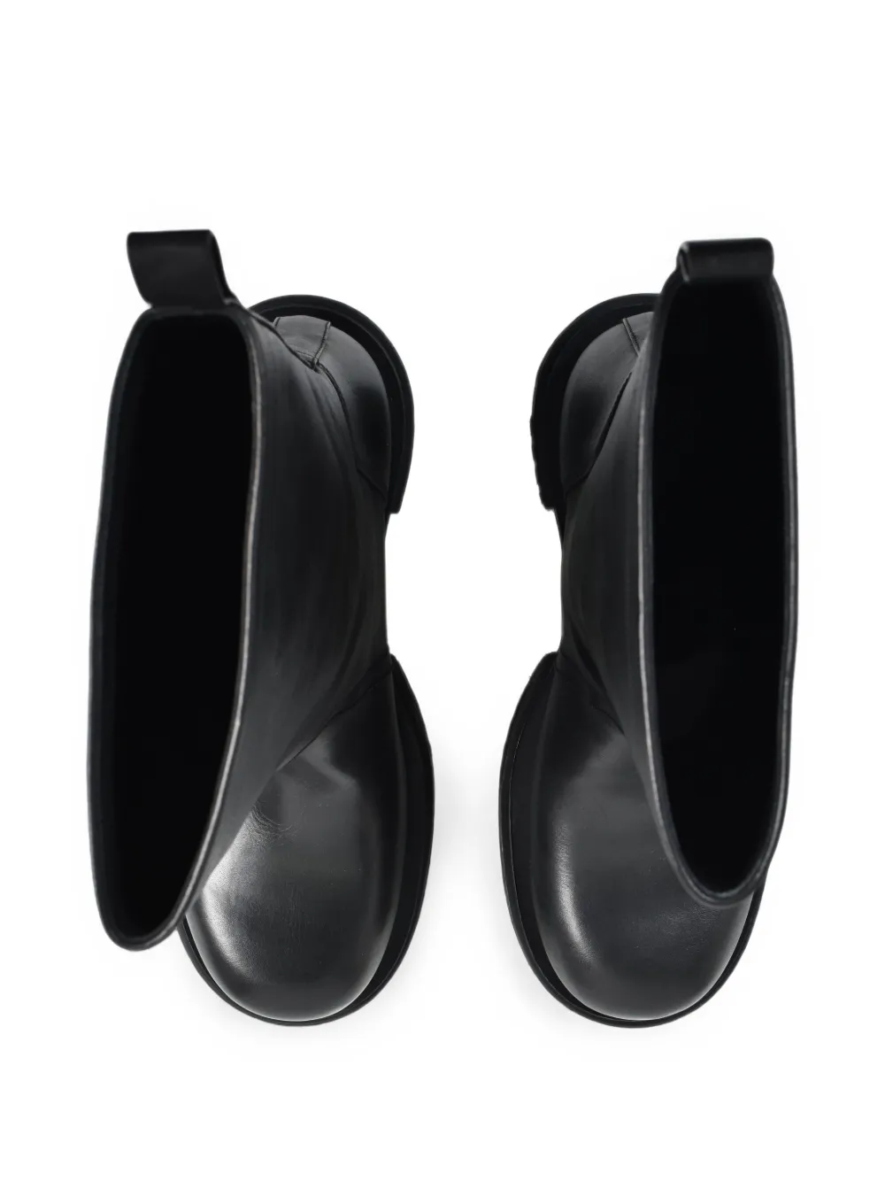 Rick Owens Bogun leather biker boots Zwart