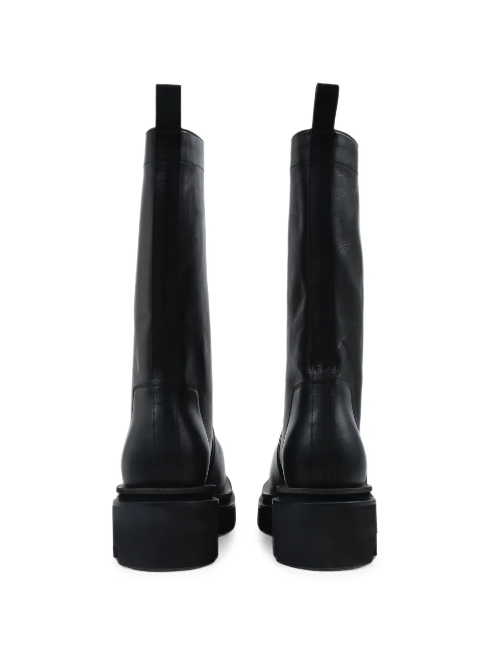 Rick Owens Bogun leather biker boots Zwart