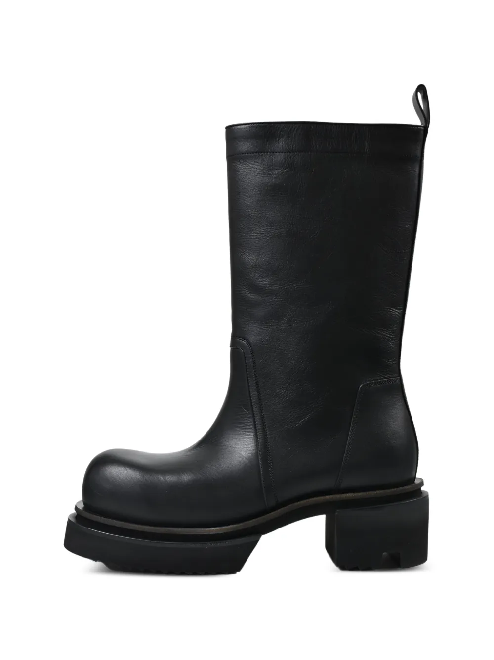 Rick Owens Bogun leather biker boots Zwart