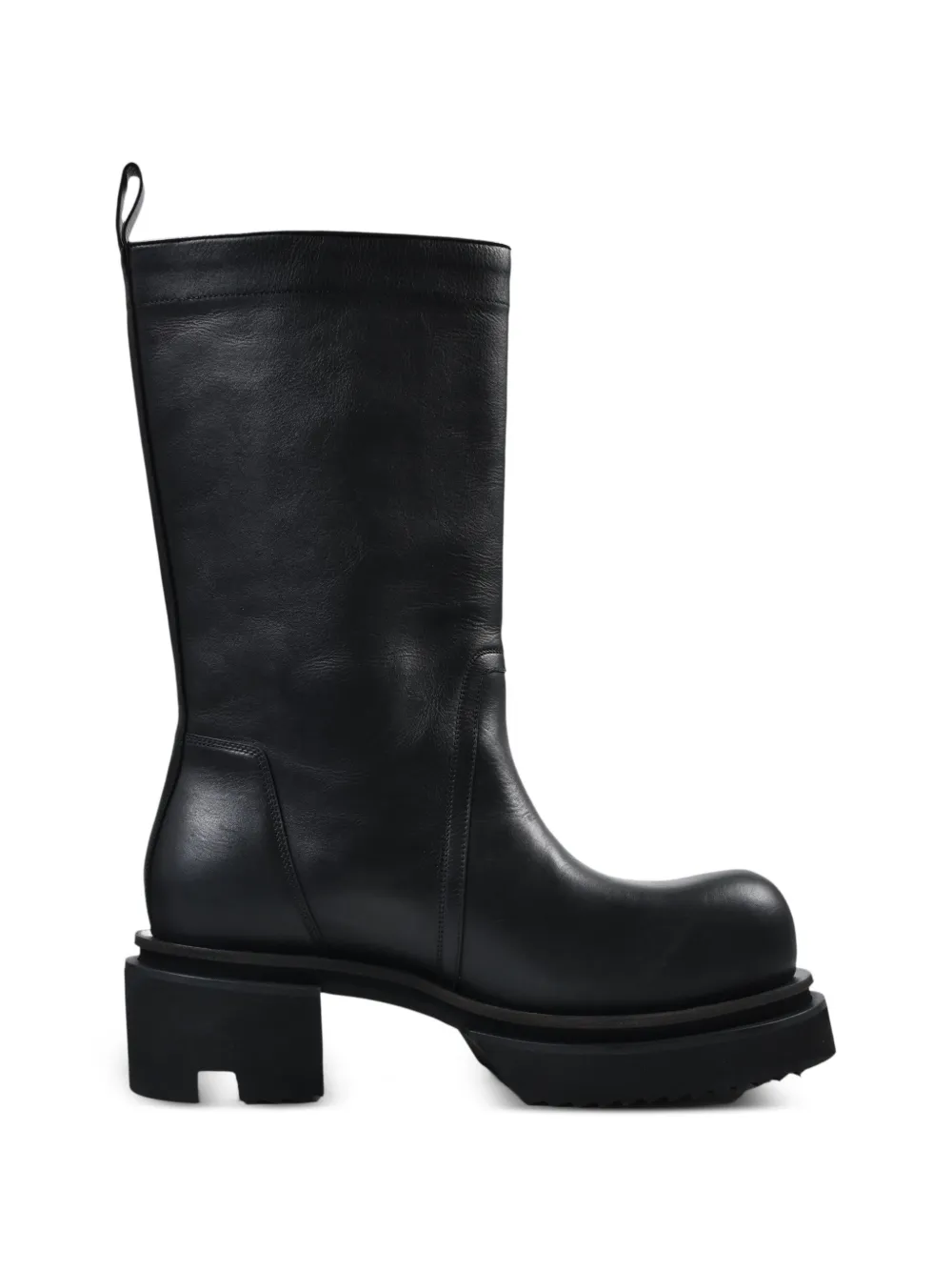 Rick Owens Bogun leather biker boots Zwart