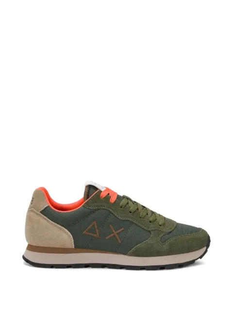 Sun68 suede-panelled logo-embroidered sneakers