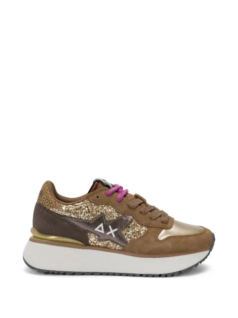 Sun68 Ally glitter-detail panelled sneakers