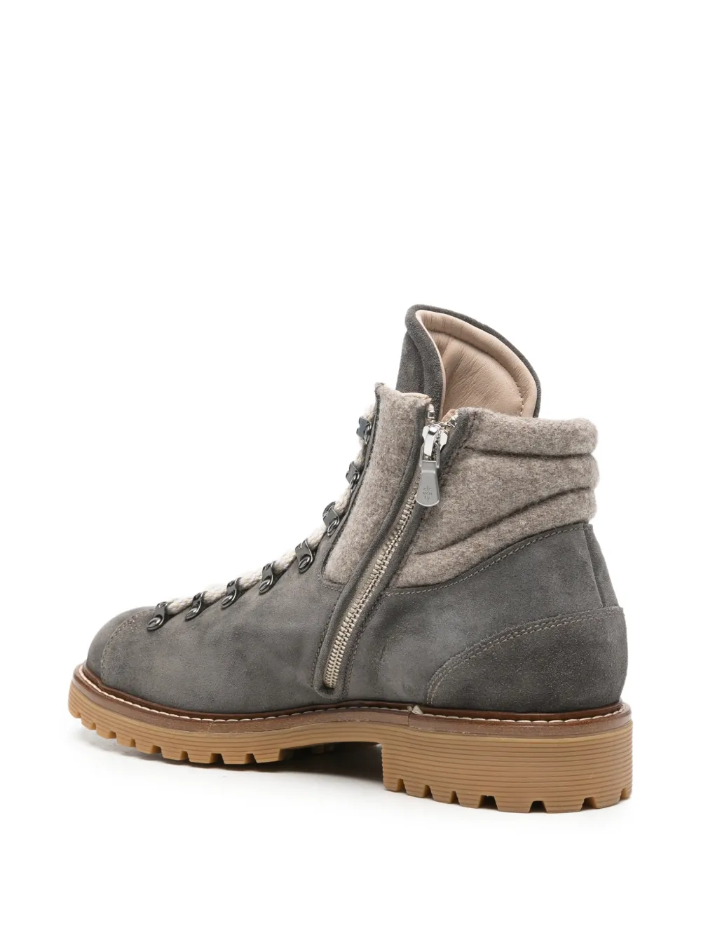 Eleventy suede panelled ankle boots Grijs