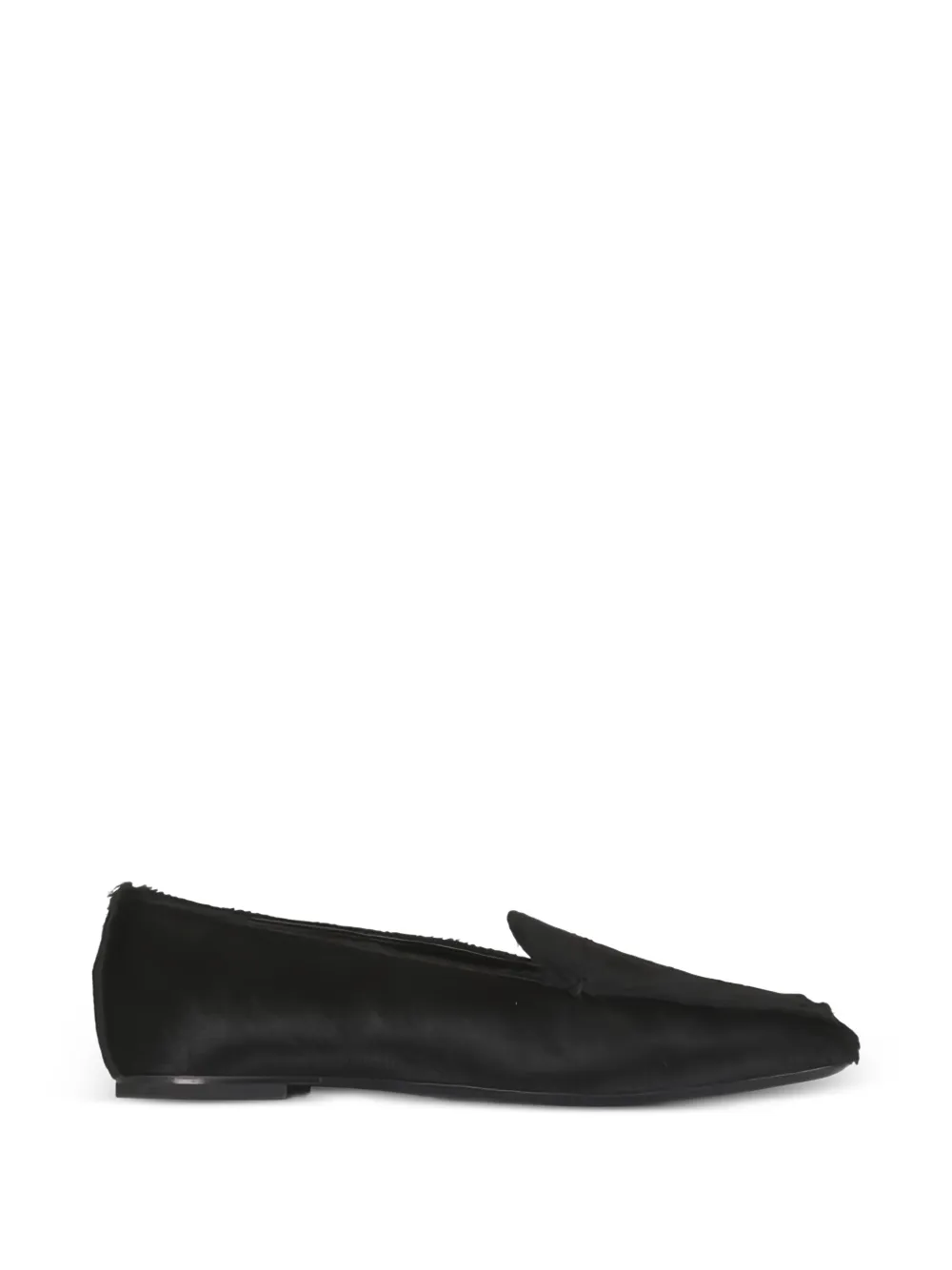 AGL pony-skin effect square-toe loafers - Black
