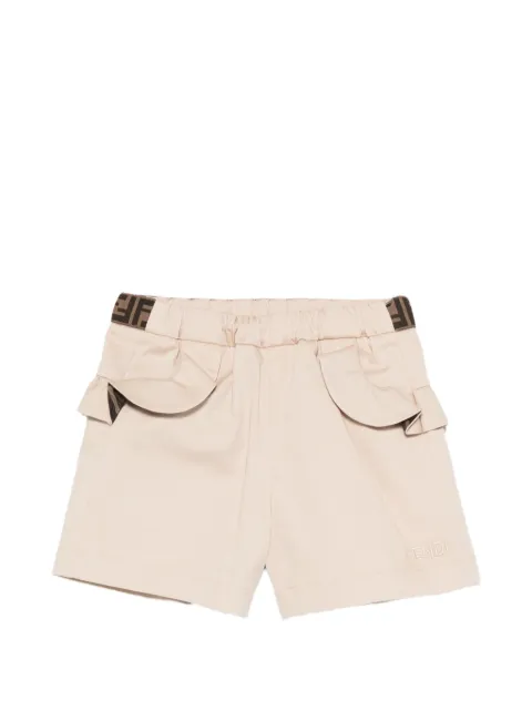 Fendi Kids ruffled FF-monogram shorts