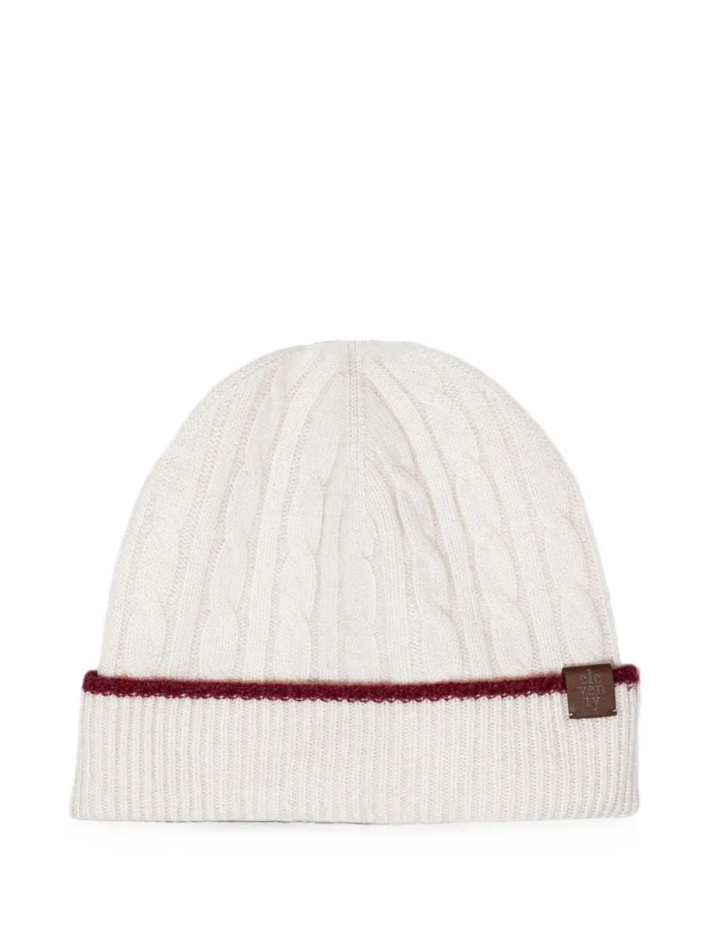 Eleventy cable-knit cashmere beanie hat - Toni neutri