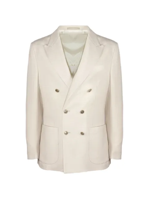 Eleventy double-breasted peak-lapel blazer
