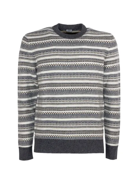 Eleventy jacquard-knit striped sweater