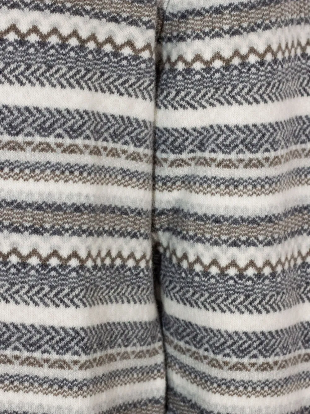 Eleventy Gestreepte gebreide trui met jacquard Grijs