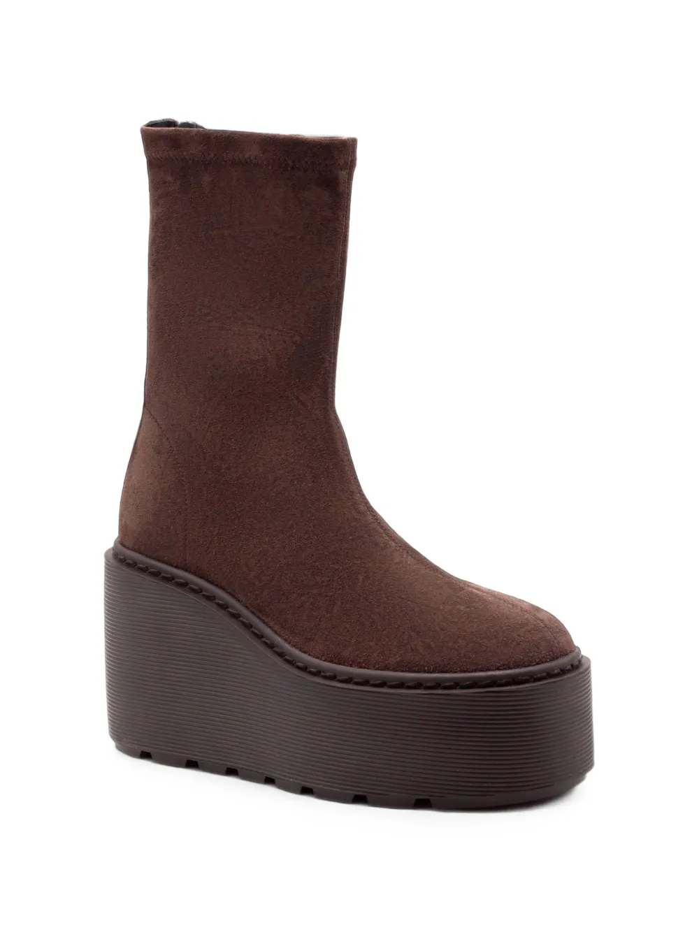 Vic Matie F20 Zeppa wedge suede ankle boots Bruin
