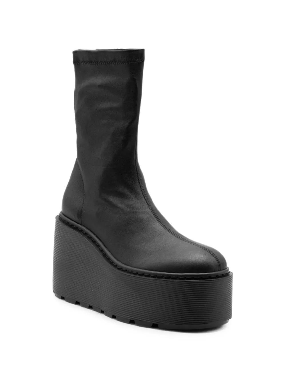 Vic Matie platform leather ankle boots Zwart