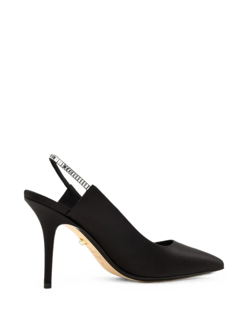Alevì Danielle crystal-embellished slingback pumps Zwart