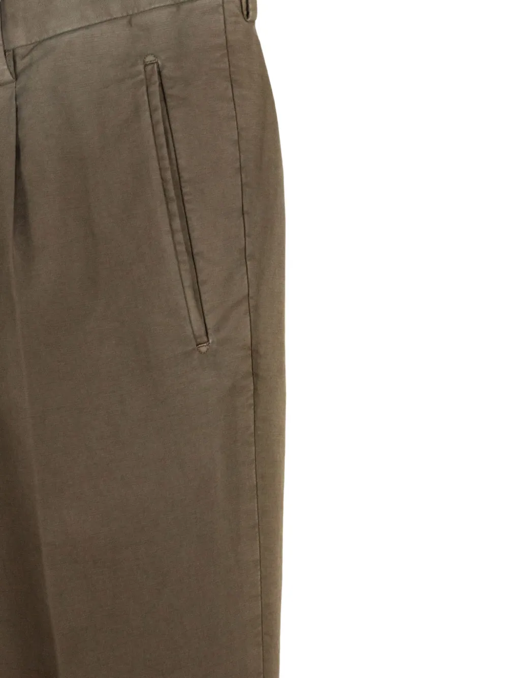 Incotex Twill plooibroek Groen