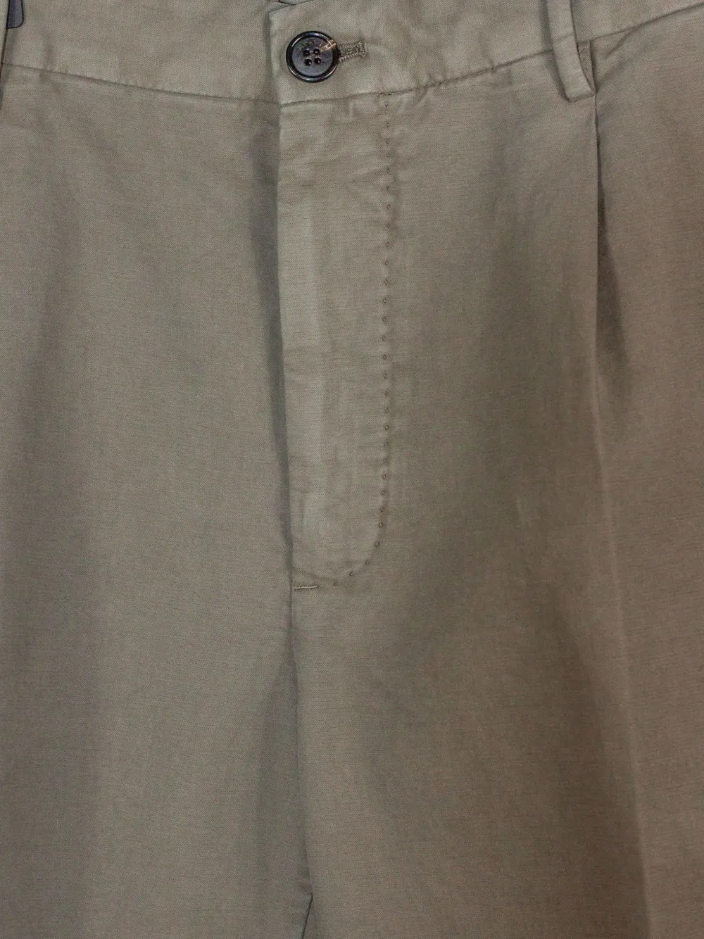 Incotex Twill plooibroek Groen