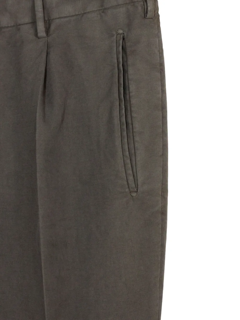 Incotex Twill plooibroek Grijs