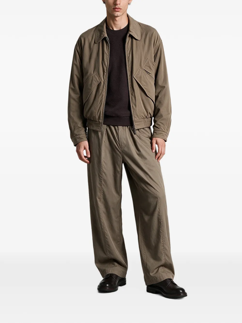 Giorgio Armani Ribgebreide sweater Bruin