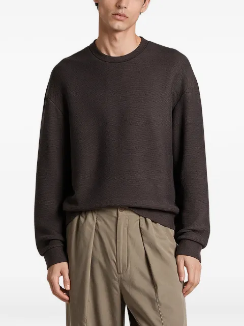 Giorgio Armani ribbed-knit crew-neck sweatshirt