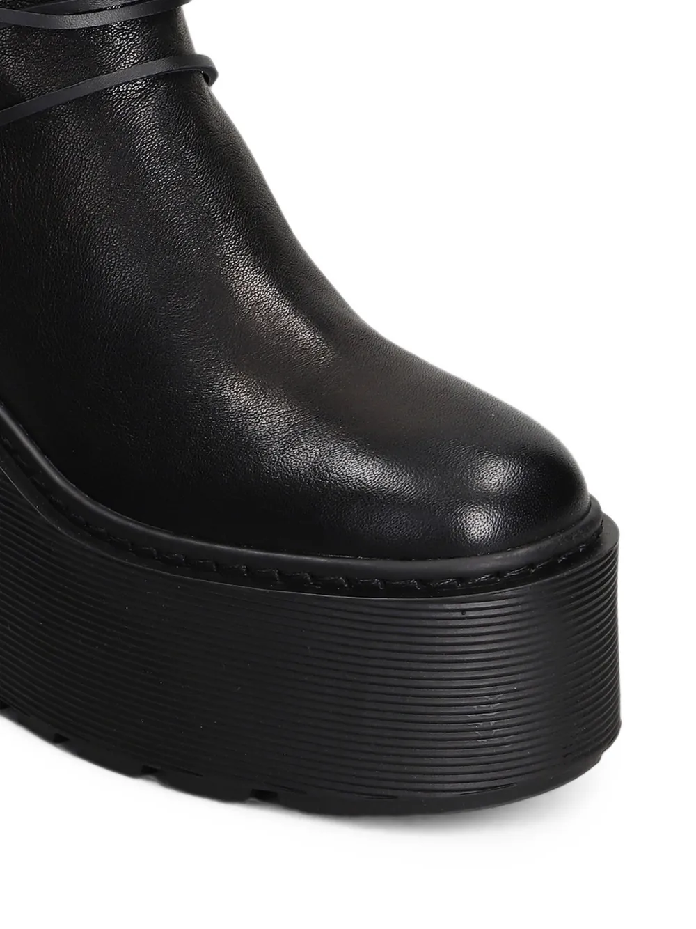Vic Matie Rock wrap-around platform ankle boots Zwart