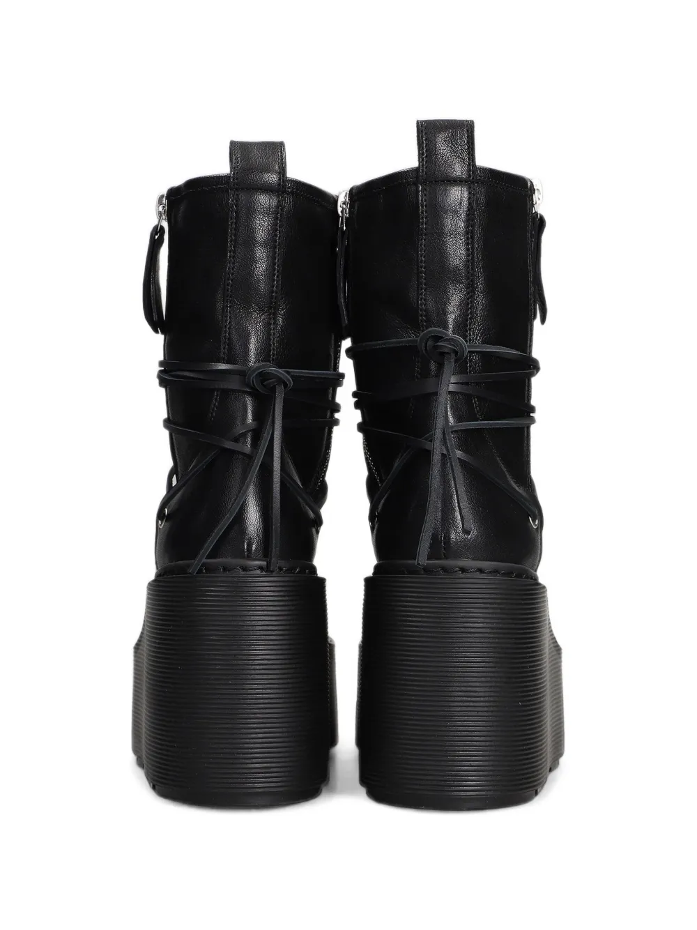 Vic Matie Rock wrap-around platform ankle boots Zwart