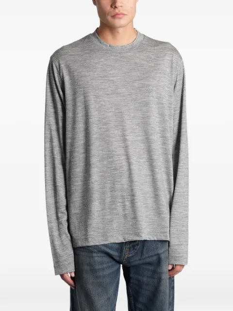 Emporio Armani logo-embroidered longsleeved T-shirt