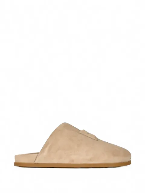 Givenchy Puffy logo-patch suede mules