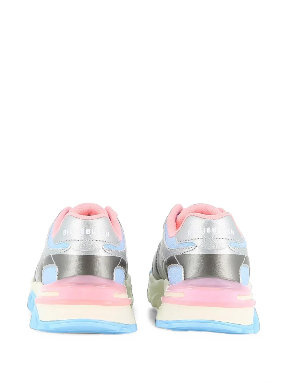Billieblush panelled metallic-finish sneakers Zilver