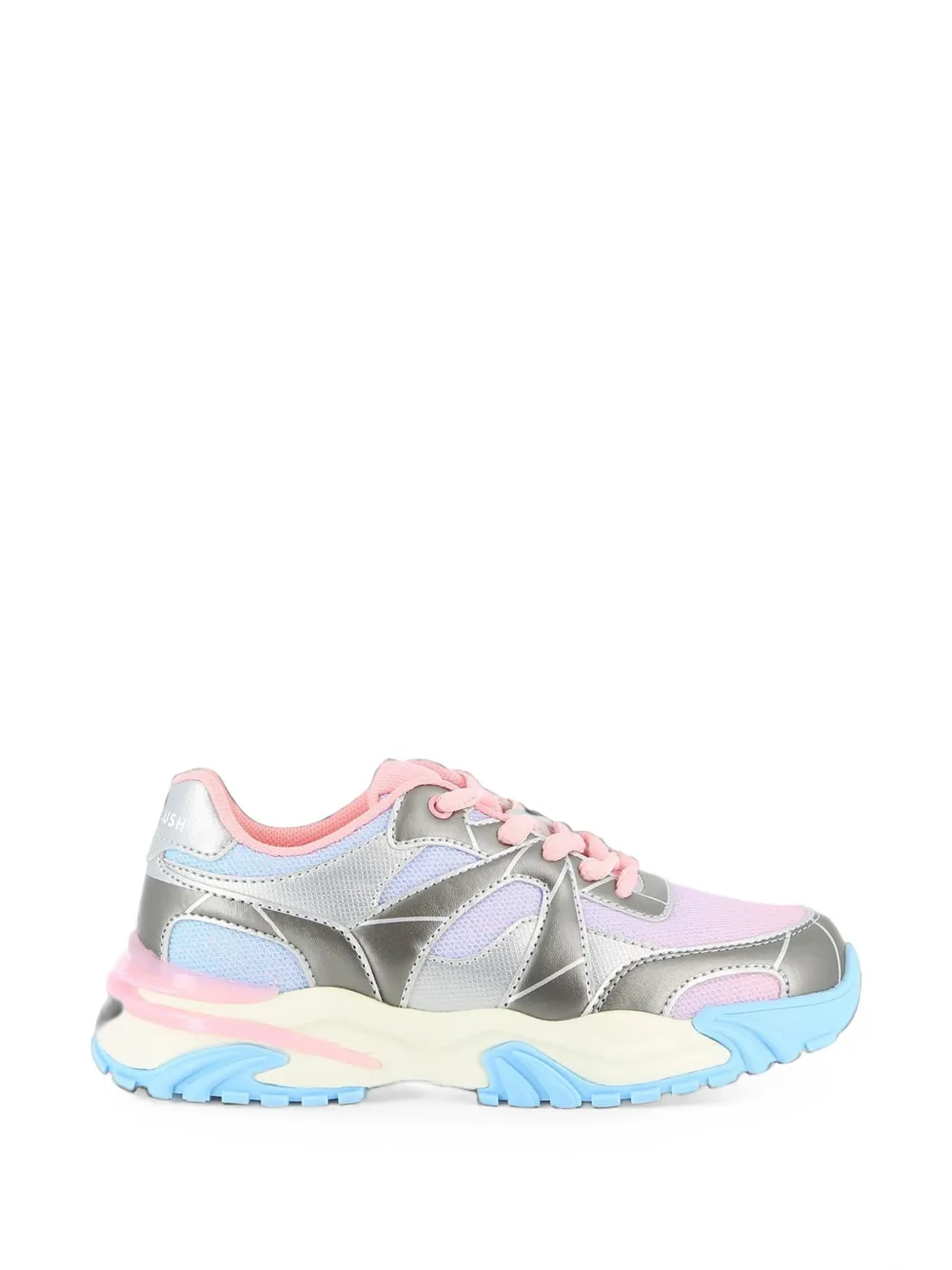 Billieblush panelled metallic-finish sneakers Zilver