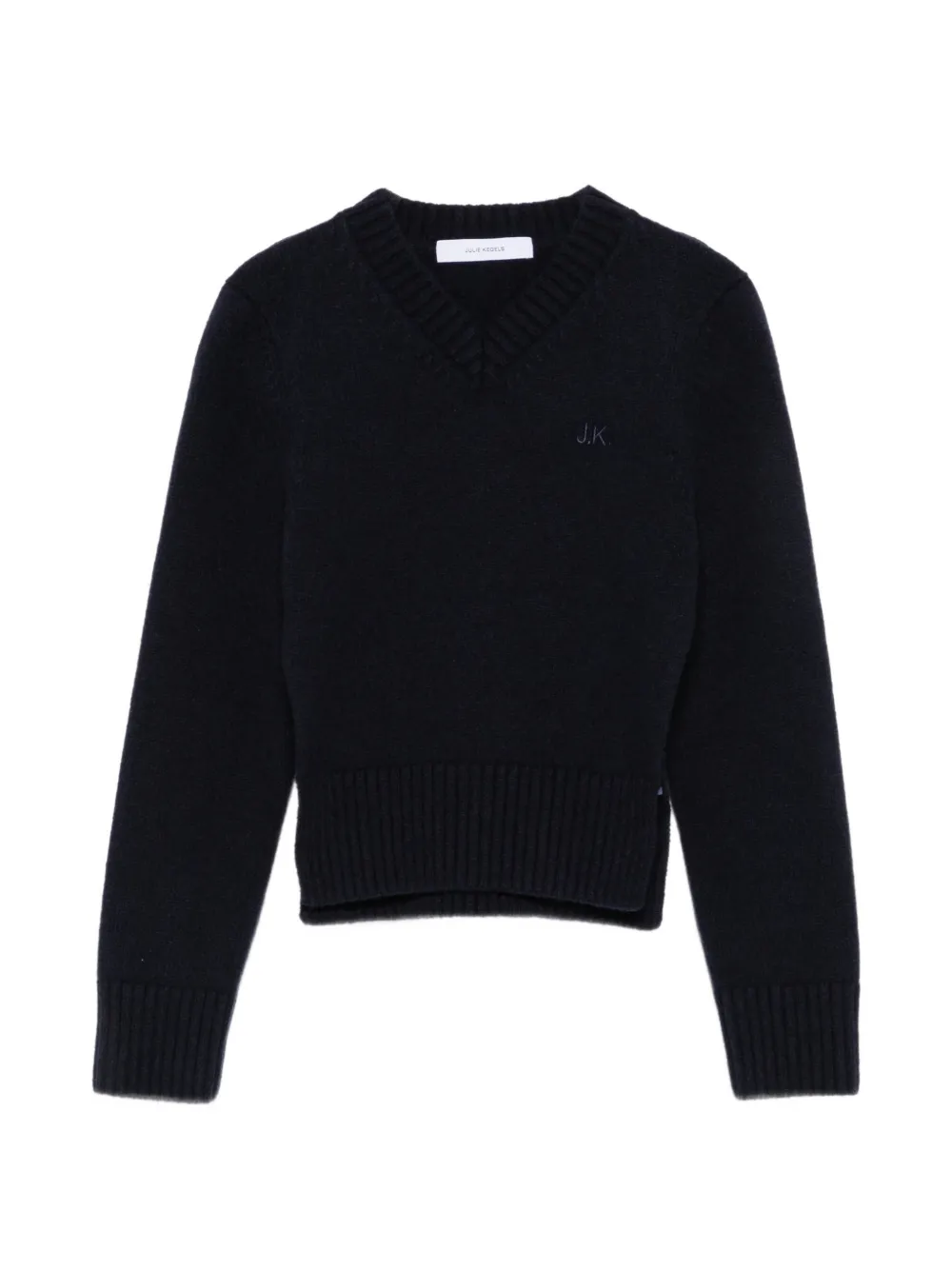 Julie Kegels Kelt Pullover mit Einsätzen und V-Ausschnitt - Blau