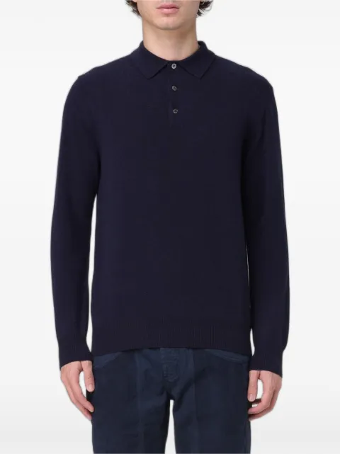  XC knitted long-sleeve polo shirt