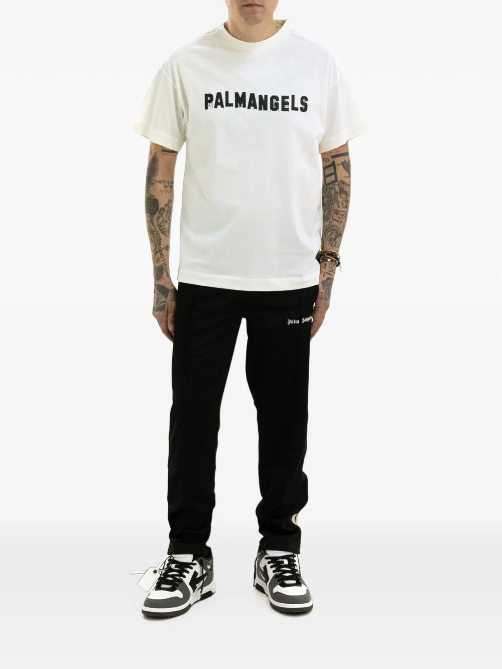 Palm Angels Katoenen T-shirt Beige