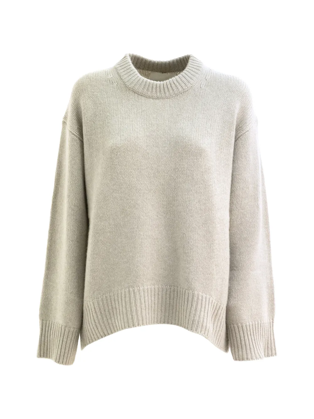 Lisa Yang Ribbed-knit Crew-neck Sweater In Neutrals