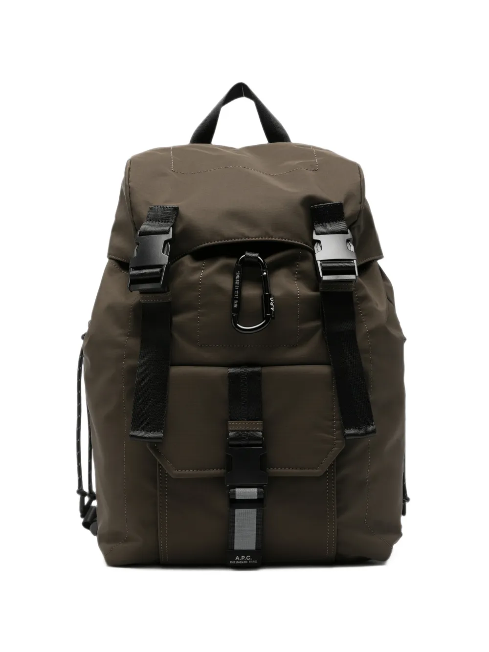 A.P.C. buckle-fastening backpack - Marrone