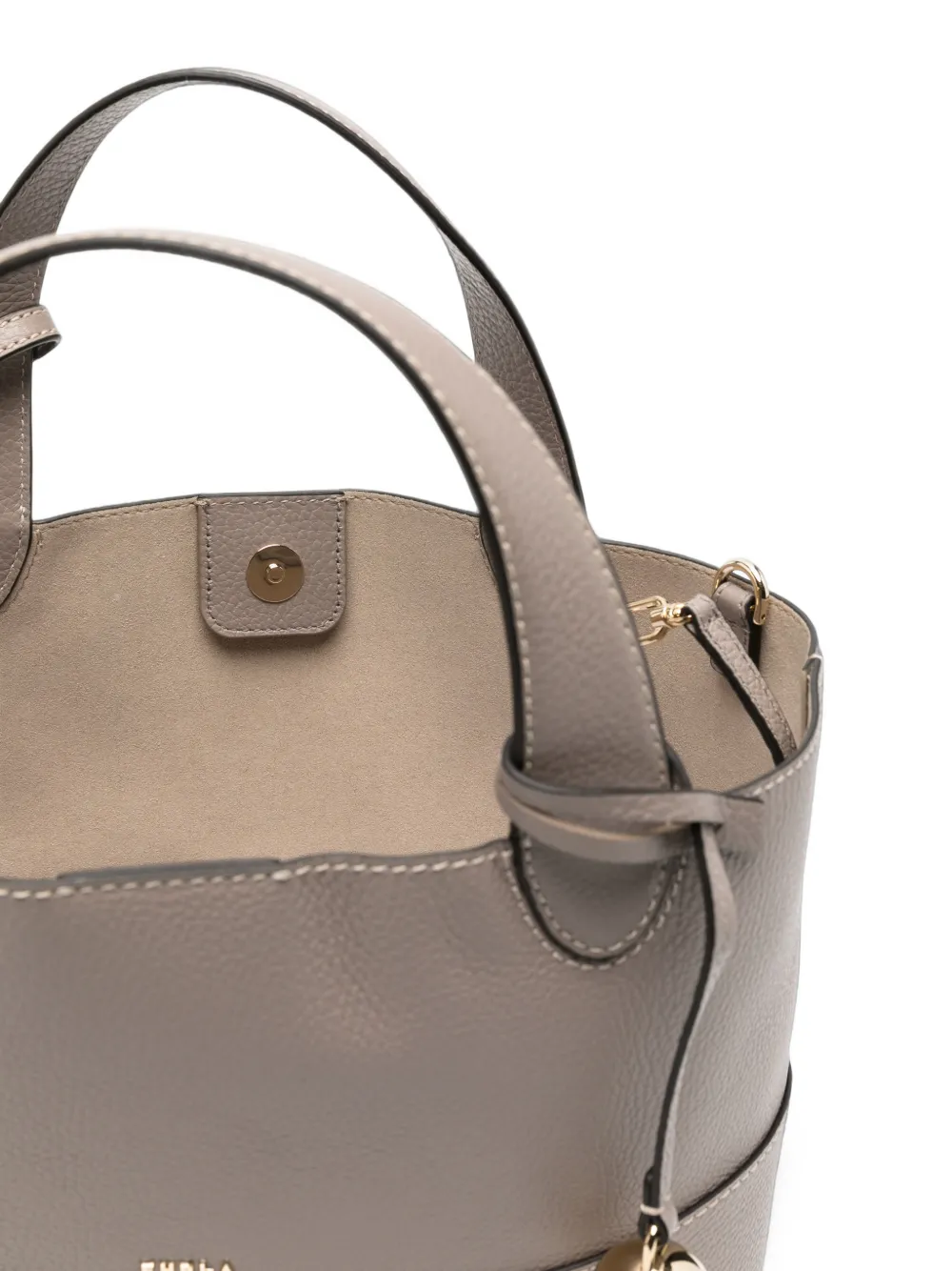 Furla Leren shopper Beige