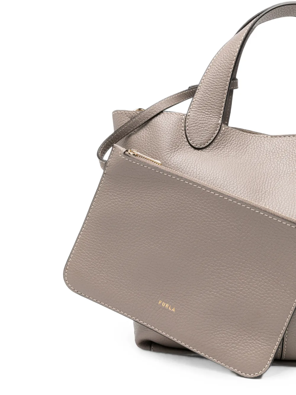 Furla Leren shopper Beige