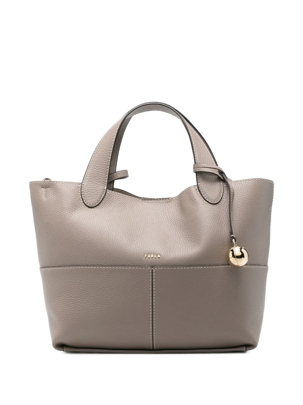 Furla grained leather tote bag - Toni neutri