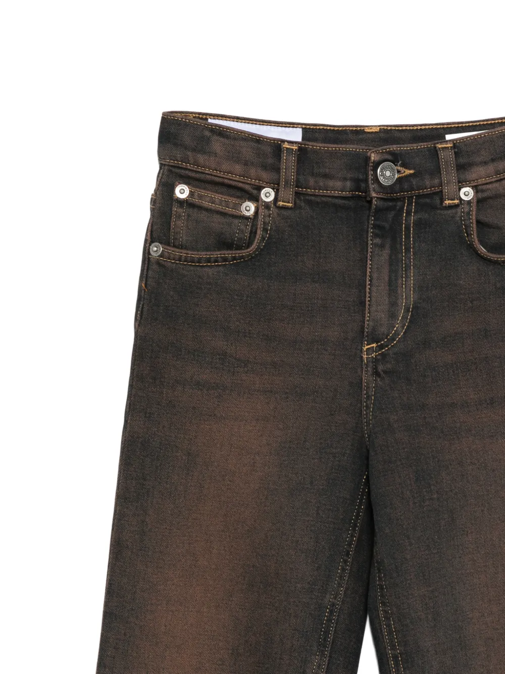 DONDUP KIDS Andrew straight jeans met vervaagd effect Bruin