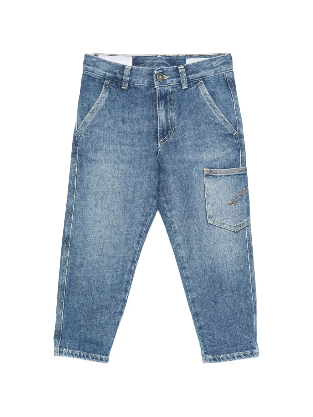 Dondup Kids' Paco Patch-pocket Jeans In Blue