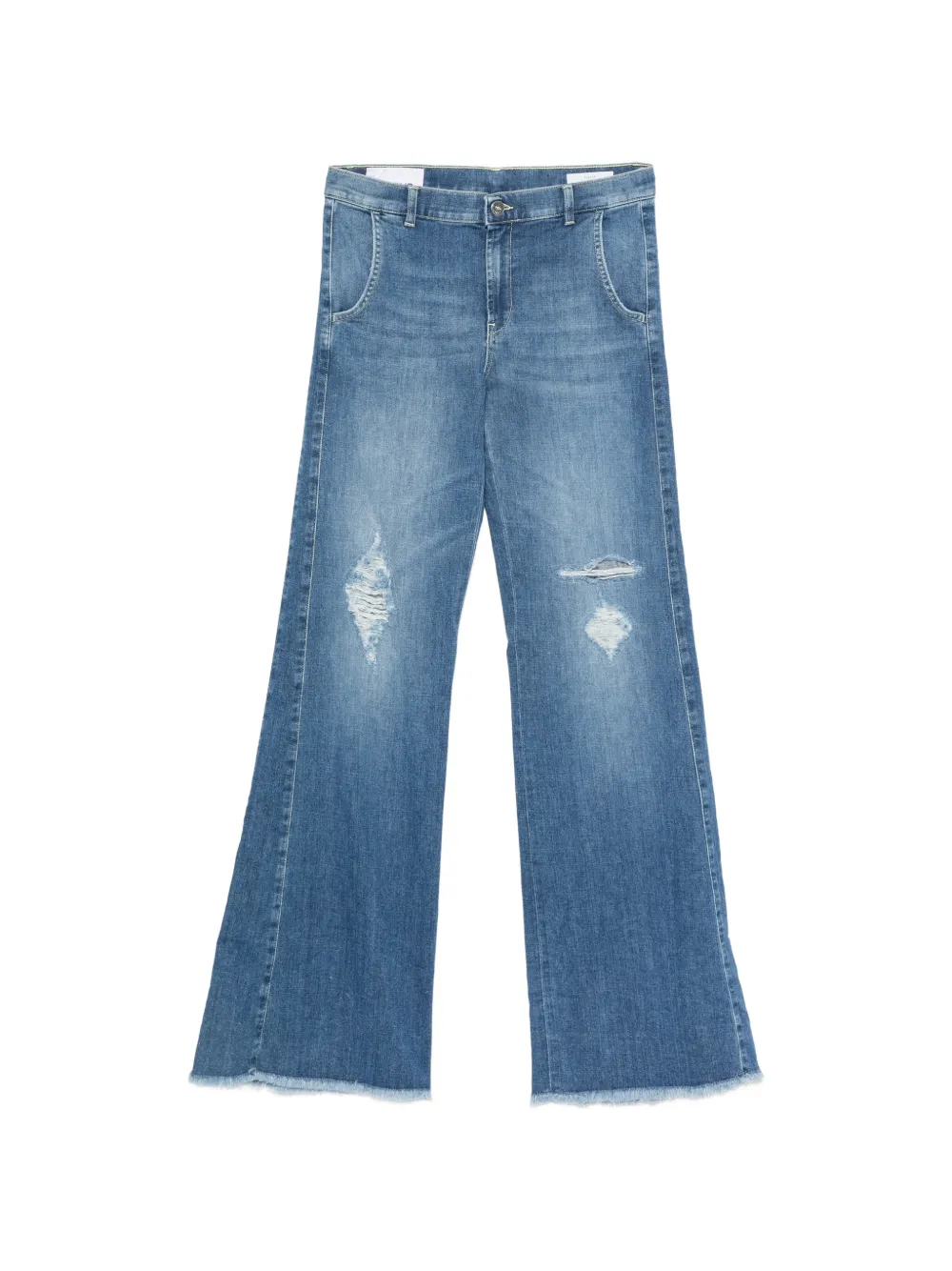 DONDUP KIDS Flaire distressed flared jeans - Blu