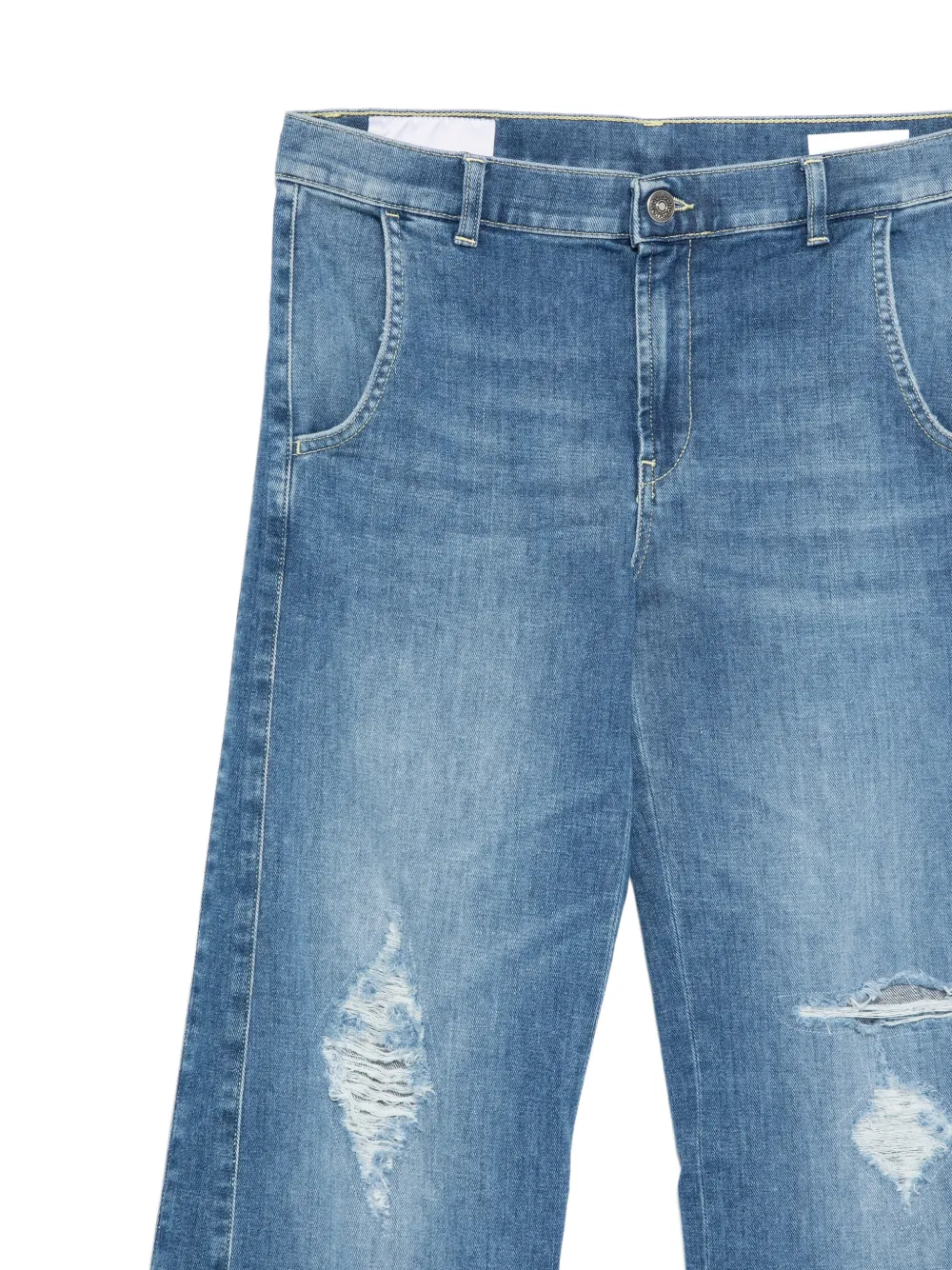 DONDUP KIDS Flaire gerafelde flared jeans Blauw
