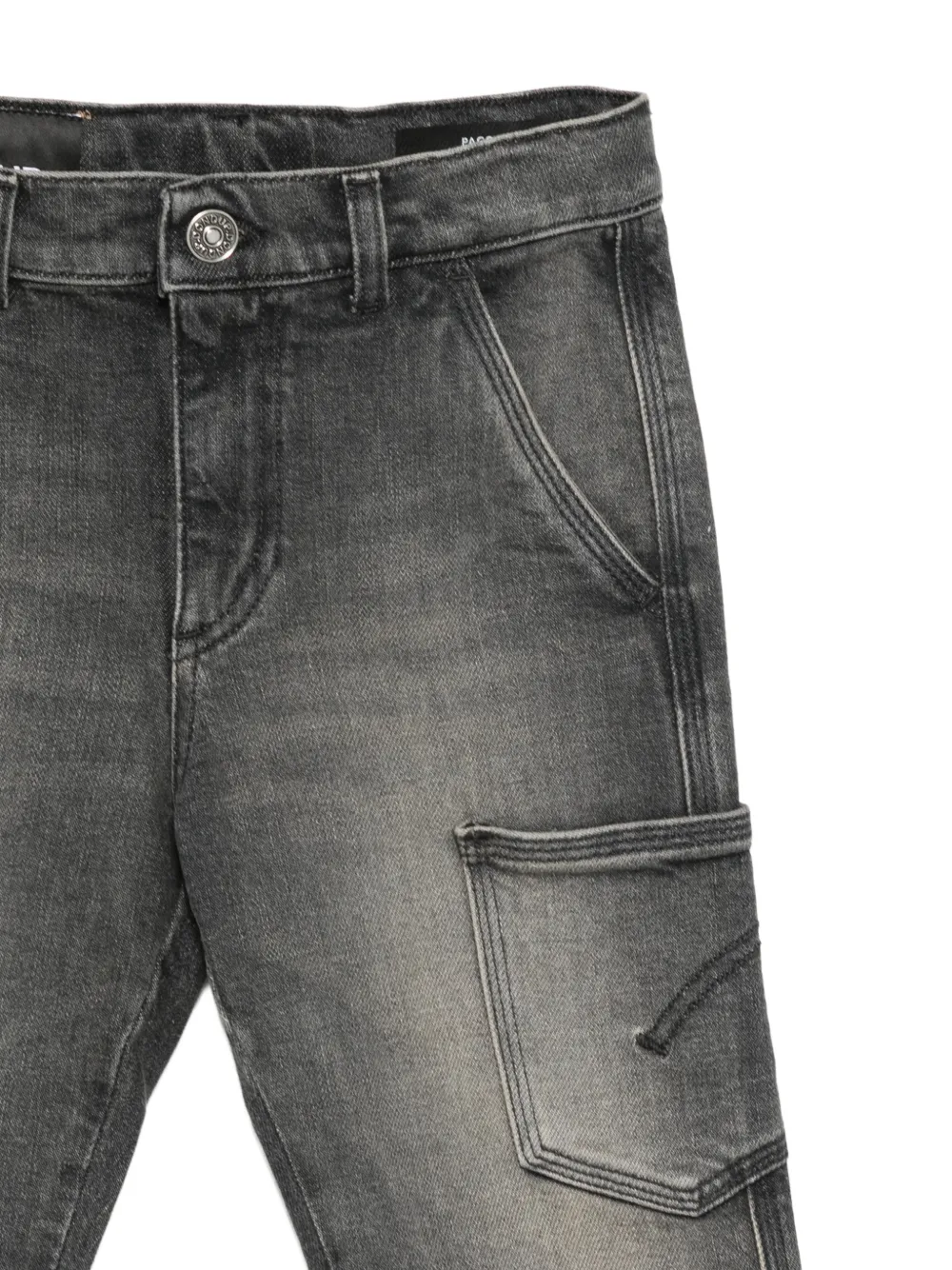 DONDUP KIDS Paco jeans met vervaagd effect en cargo zak Grijs