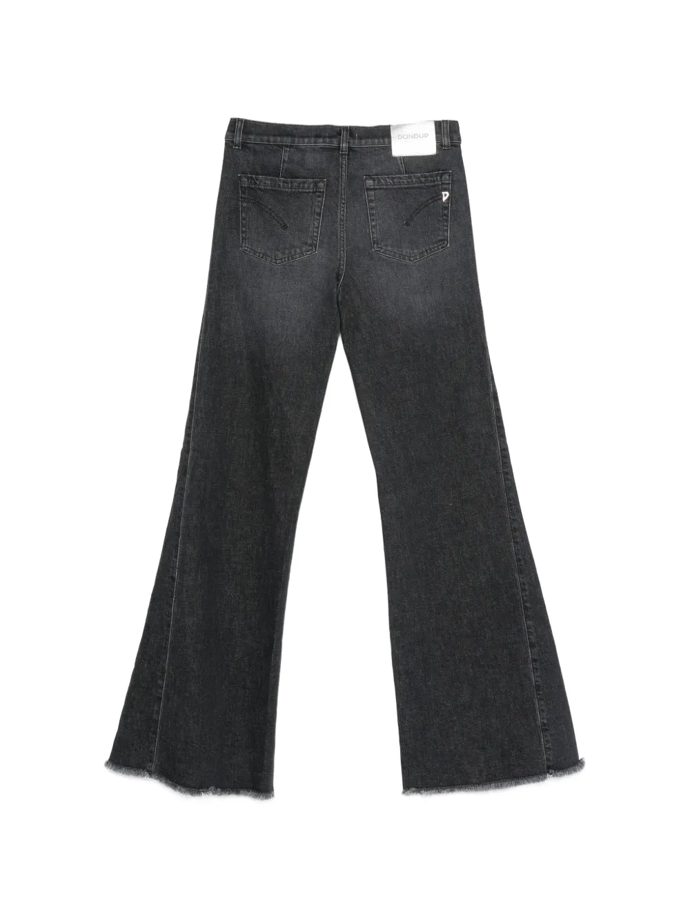 DONDUP KIDS Flaire flared jeans met franje zoom Zwart