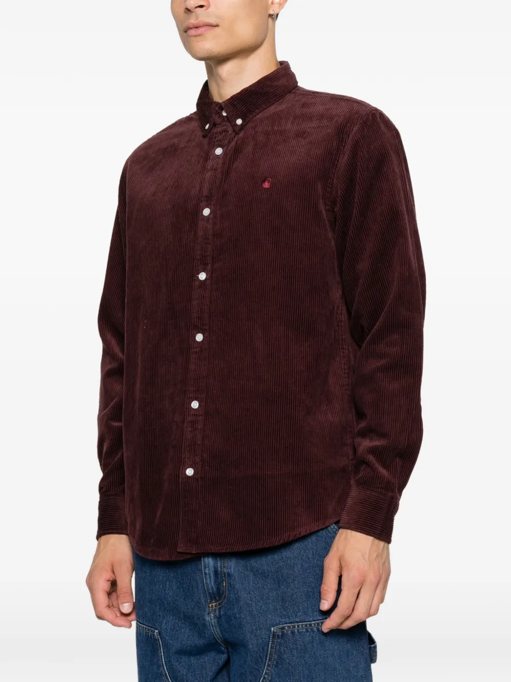 Carhartt WIP Ribfluwelen overhemd Paars