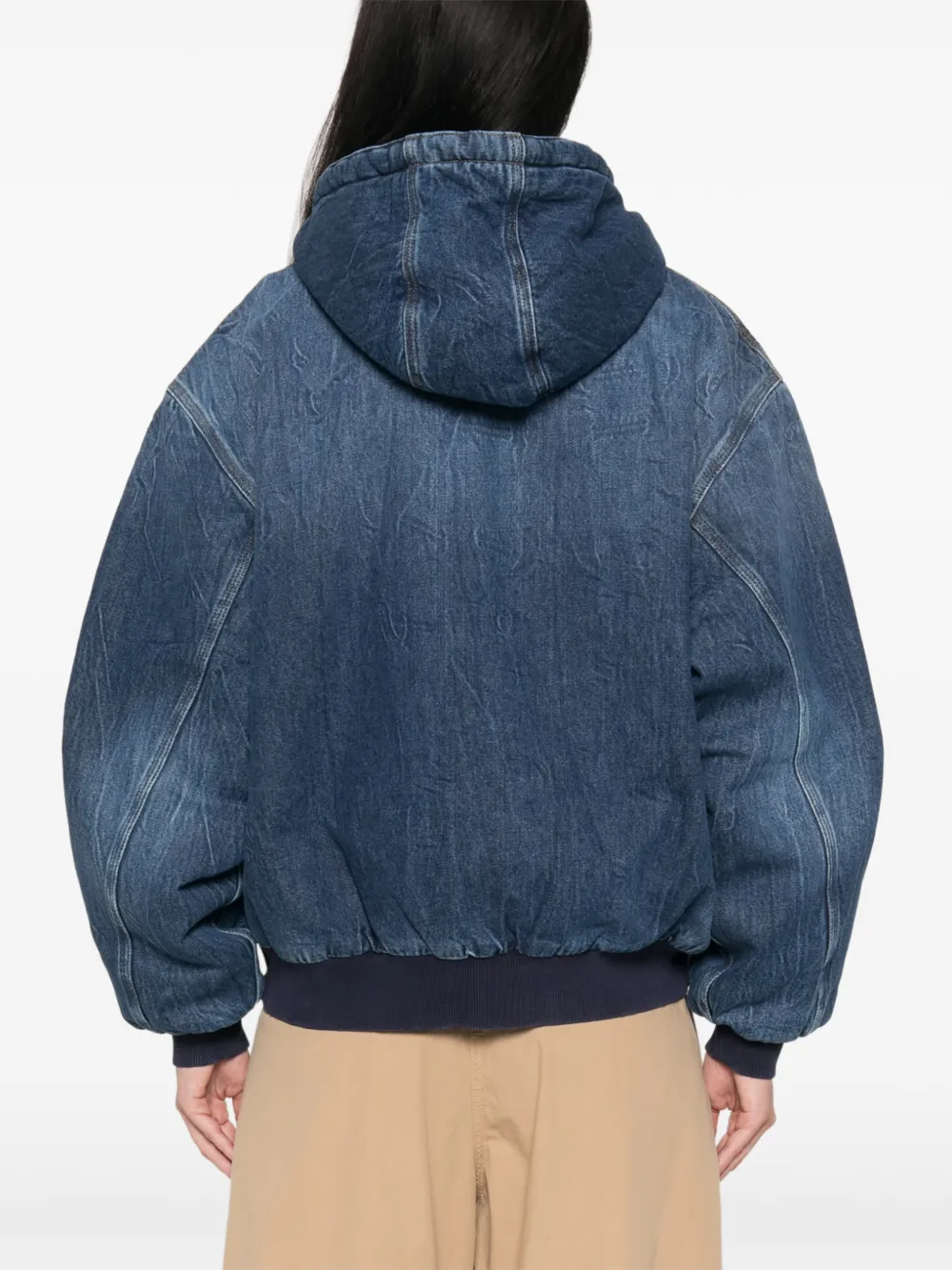 Carhartt WIP OG denim jack met capuchon en rits Blauw