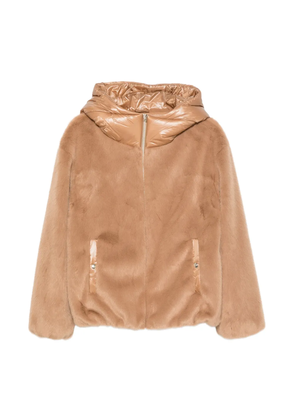 Herno Kids faux-fur hoodie - Toni neutri