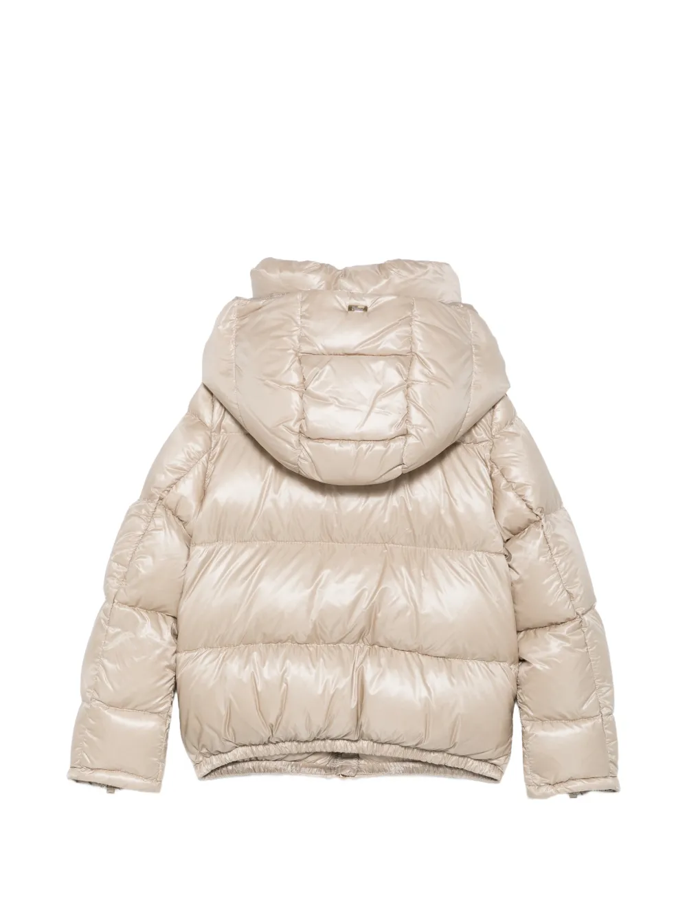 Herno Kids quilted hooded jacket Beige