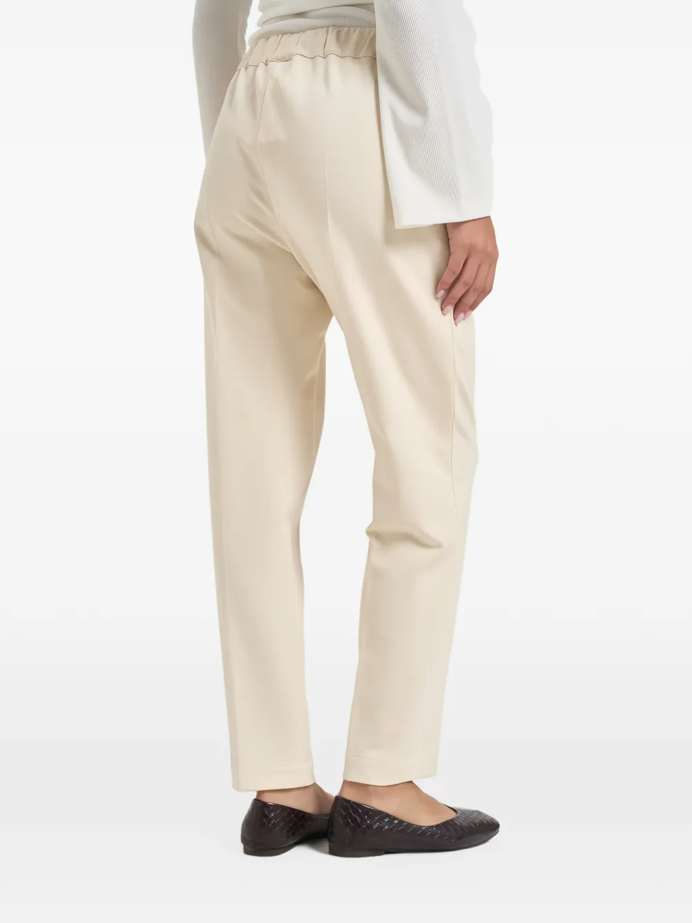 Semicouture drawstring-waist tapered trousers Beige