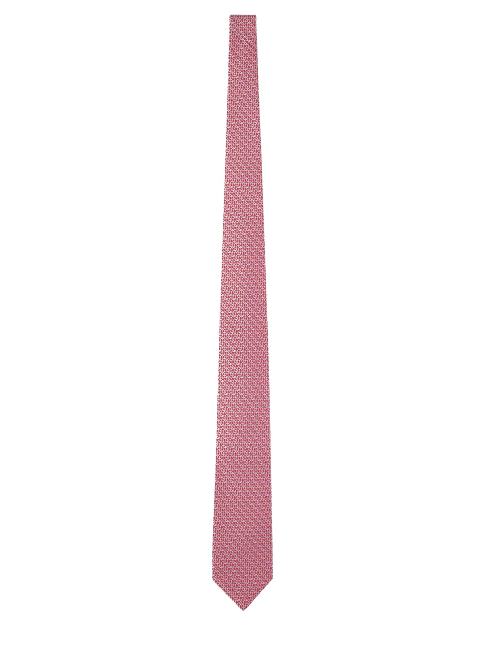 Ferragamo Gancini-print tie Rood