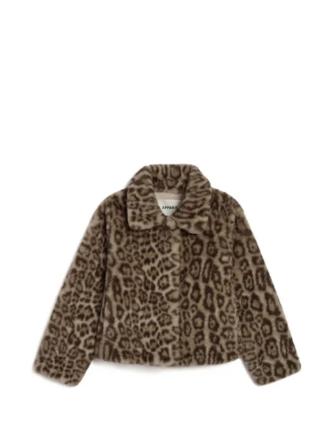 Apparis Elis leopard-print coat
